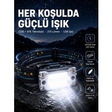 Bin1çeşit USB Şarjlı Mini LED Kafa Feneri 50M 150M Geniş Aydınlatma Yeni Nesil