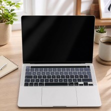 Str Store MacBook Klavye Koruyucu Türkçe Q A2338 M1 M2 13 Inç A2251 A2289 A2141 16 Inç Uk Iso Ters L Enter Silikon Keyboard Cover Touch Bar Siyah Gri