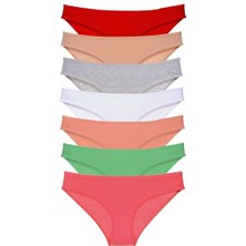Bin1çeşit 7 Adet Süper Eko Set Likralı Kadın Slip Külot Set 8 — Beden: Xl