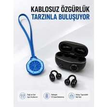 Bin1çeşit Kablosuz Kulaklık ve Mavi Çanta Charm Saat Kampanya Seti Taşınabilir Günlük Kullanım