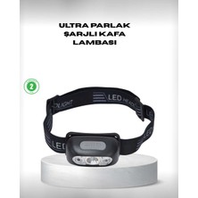 Bin1çeşit Gece Balıkçılığı Için Ultra Parlak Şarjlı Kafa Lambası | 4 Işık Modu + USB Şarj