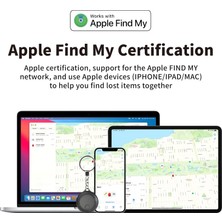 Foonch Kayıp Önleyici Gps Eşya Bulucu, Apple Find My ile Uyumlu Kablosuz Konum Belirleme Cihazı, Bluetooth 5.2, CR2032 Pilli Hafif Taşınabilir Takip Cihazı, 2AVW7