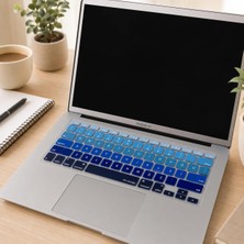 Str Store MacBook Klavye Koruyucu Silikon | Us Klavyeyi Türkçe Q Baskıya Dönüştürür | MacBook Air 13 Inç ve MacBook Pro 13–15 Inç (A1369, A1466, A1278, A1425, A1502, A1286, A1398) Uyumlu Lacivert Mavi