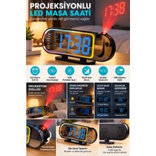 Str Store Dijital LED Masa Saati Masaüstü Alarm Saati Parlaklık Ayarlı Sıcaklık ve 12 24 Saat Göstergeli