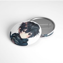 Beyaz Penguen Anime - 58MM Rozet - No.01