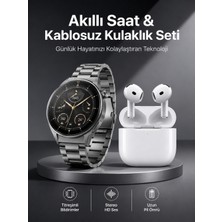 Mabelme Store Akıllı Saat ve Kulaklık Seti Bildirim Görme Arama Cevaplama Anc Özelliği - Lisinya