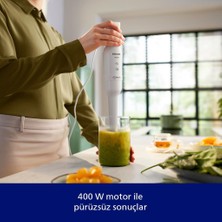 Str Store 3000 Serisi El Blenderi ve Ölçü Kabı, 400W Motor, Promix Teknolojisi, Sıçramayı Önleyen Bıçak Koruması, Ergonomik Tutuş, Kompakt Tasarım (HR2520/00)