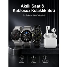 Mabelme Store Akıllı Saat ve Kulaklık Seti Dokunmatik Ekran 5.0 Bluetooth Bağlantılı Sesli Görüşme - Lisinya