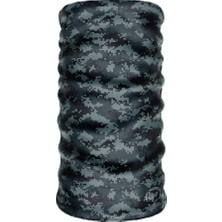 Taktik Extreme Antresit Kamuflaj Desenli Boyunluk Buff Bandana Saç Bandı Balaclava Yüz Maskesi