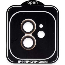 Bin1çeşit iPhone 11 Pvd Metal Kamera Lens - Turuncu