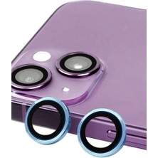 Bin1çeşit iPhone 13 Raze Metal Kamera Lens - Mavi