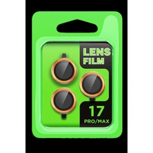 Bin1çeşit iPhone 17 Pro Raze Metal Kamera Lens - Turuncu
