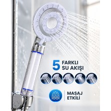 Mabelme Store Masaj Etkili Filtreli Duş Başlığı 5 Fonksiyonlu Yağmur Sis Geniş Karışık Su Akışı - Lisinya