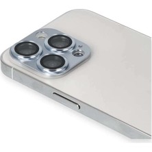 Bin1çeşit iPhone 13 Pro Max Pers Alüminyum Kamera Lens - Sierra Blue