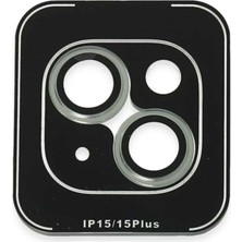 Bin1çeşit iPhone 15 Pvd Metal Kamera Lens - Açık Yeşil
