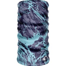 Dijital Desing Seamless +Uv Mavi Renkli Desenli Boyunluk Bandana Buff Saç Bandı Maske Balaklava Toka