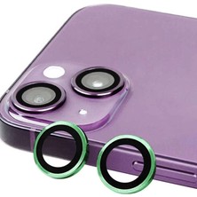 Bin1çeşit iPhone 15 Plus Raze Metal Kamera Lens - Yeşil