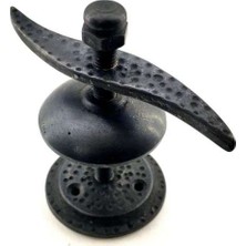 Bin1çeşit Antika Tarz Dekoratif Pirinç Pervane Panjur Stoperi - 110X110 Mm, Oksit