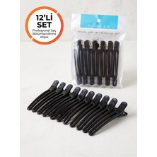 Dofix 12'li Metal Saç Klipsi Profesyonel Kuaför Tokası Güçlü Tutuşlu Saç Ayırma Klipsi