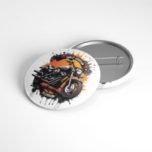 Beyaz Penguen Motorsiklet Macerası - 58MM Rozet