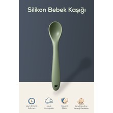Wumboo Yumuşak Uçlu , Dişlik Özellikli Silikon Mama Kaşığı - Ek Gıda Geçiş Kaşığı -Beslenme Kaşığı-Yeşil