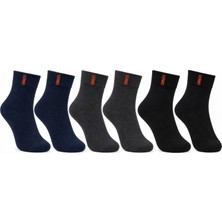 Mabelme Store Erkek Çorap 6'lı Dikişsiz Havlu  | Orta Konç, Sıcak Tutan, Yumuşak ve Dayanıklı
