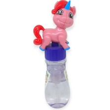Mabelme Store Sevimli Unicorn Figürlü Baloncuk Şişesi - Eğlenceli Köpük Çıkartma Oyuncak - Pembe (Lisinya)