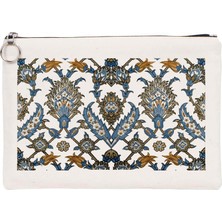 Beyaz Penguen Türk El Sanatları Tablet/portföy Çanta - Astarlı 30X21 cm Beyaz - NO.014