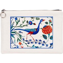 Beyaz Penguen Türk El Sanatları Tablet/portföy Çanta - Astarlı 30X21 cm Beyaz - NO.012