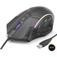 Bin1çeşit Ergonomik Rgb Oyun Mouse 12800 Dpı 12 Tuşlu Kablolu