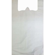 Bin1çeşit Beyaz Atlet Poşet Küçük Boy 25X45 cm Takriben 110 Adet 1 kg