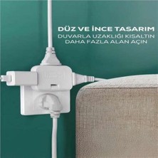 Bin1çeşit Fonksiyonel Katlanır Priz 3 Gözlü Mutfak ve Ofis Kullanımı