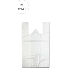 Bin1çeşit Beyaz Hışır Atlet Poşet Mini Boy 22X31 cm 20 Paket Takriben 10.000 Adet