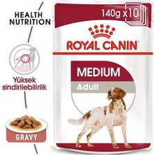 Bin1çeşit Medium Adult Gravy Yetişkin Köpek Konservesi 10 Adet 140 gr