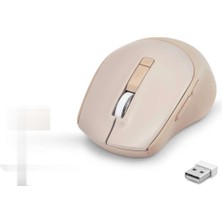 Bin1çeşit Şık Altın Kablosuz Mouse 600 1600 Dpi - Ergonomik Tasarım