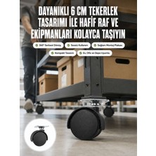 Bin1çeşit 6 cm Döner Kilitsiz Ayak Tek Parça