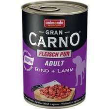 Bin1çeşit Grancarno Sığır Etli ve Kuzulu Yetişkin Köpek Konservesi 400 gr