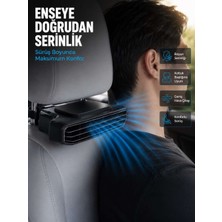 Bin1çeşit Araç Koltuğu Için 5 Hız Kademeli Soğutucu Fan Aroma Hazneli Usb-C Şarjlı
