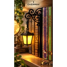 Overmax Işıklı Fener Tasarımlı Kitap Arası Aksesuar 22 cm – Dekoratif Book Nook Kitaplık Süsü
