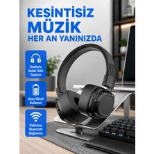 Bin1çeşit Bluetooth Kablosuz Kulak Üstü Kulaklık Katlanabilir Konforlu ve Şık Tasarımlı