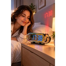 Bin1çeşit Dijital LED Masa Saati Masaüstü Alarm Saati Parlaklık Ayarlı Sıcaklık ve 12 24 Saat Göstergeli