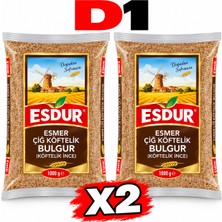 Bezos Esdur Çiğ Köftelik Esmer Bulgur 1kğ (2 Adet)