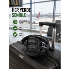 Bin1çeşit Katlanabilir Usb-C Şarjlı Bluetooth Kulaklık