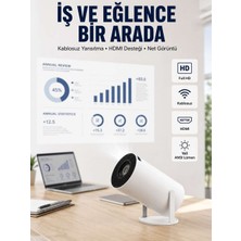 Bin1çeşit HDMI ve USB Girişli Uzun Ömürlü Ampullü Projeksiyon