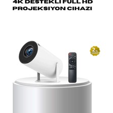 Bin1çeşit 4K Destekli Full Hd Projeksiyon Cihazı – 130 Inç Geniş Ekran, Wifi ve HDMI Bağlantılı