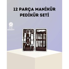 Bin1çeşit Paslanmaz Çelik Çok Fonksiyonlu 12 Manikür Seti
