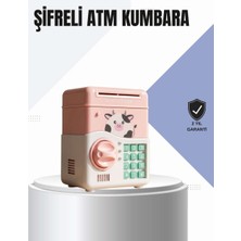 Bin1çeşit Pembe Elektronik Şifreli Otomatik Para Çeken Atm Kumbarası