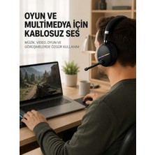 Bin1çeşit Bluetooth 5.0 Rgb Işıklı Mikrofonlu Kablosuz Kulak Üstü Kulaklık