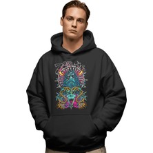 Sevbano Rob Zombie Rock Metal Şarkıcı Ön Baskılı Unisex Oversize Premium Hoodie