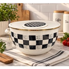 Casa De Bella Elıte Class Emaye 24 cm Dama Rendeli Karıştırma Kabı